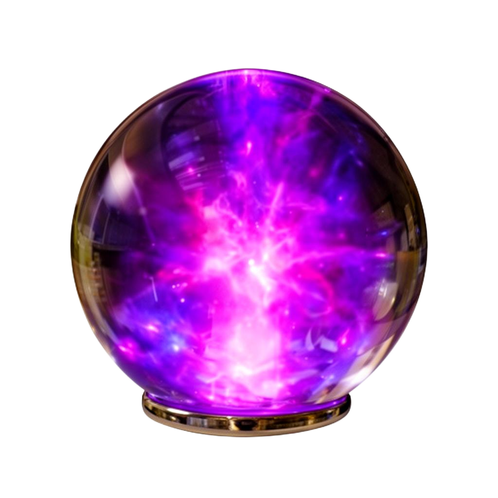 Glowing crystal ball